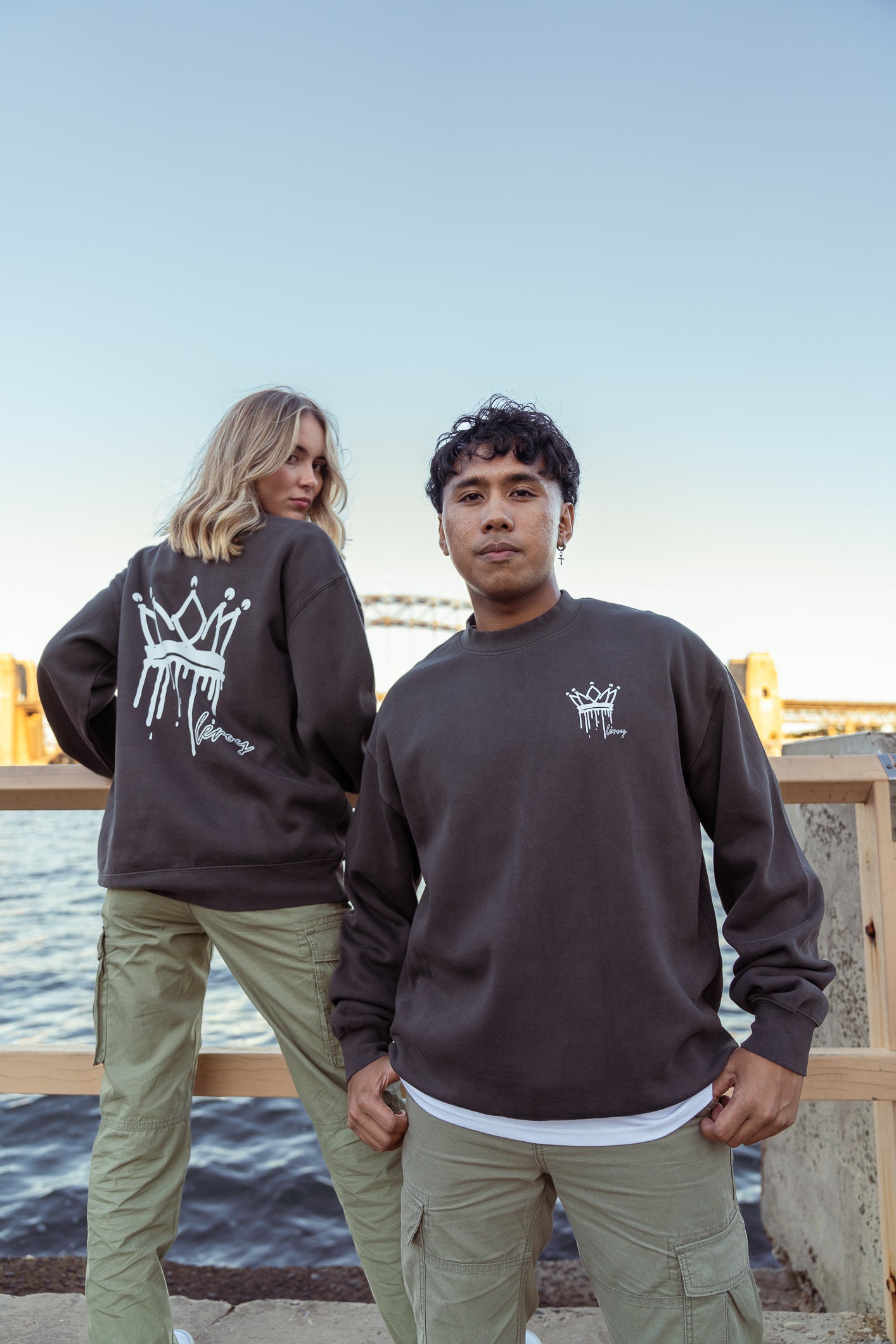DRIP faded crew sweatshirt