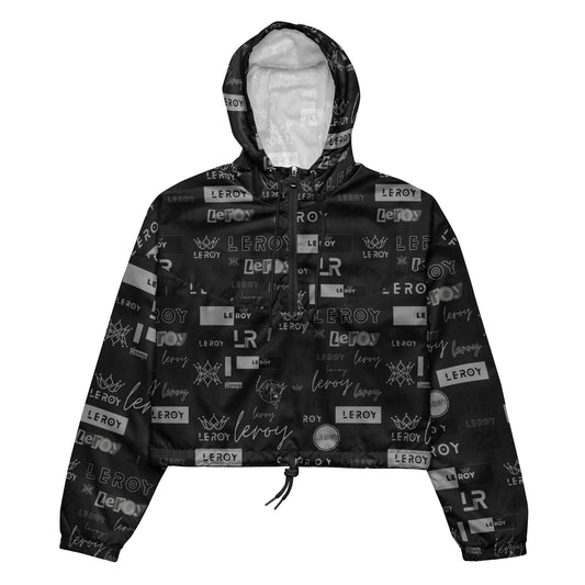GRAPHITTI cropped hooded windbreaker