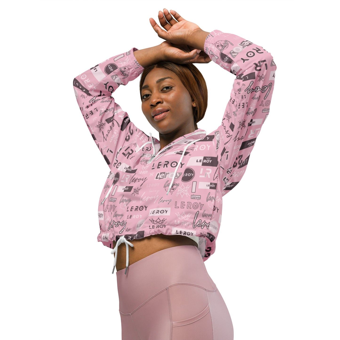 GRAPHITTI cropped hooded windbreaker