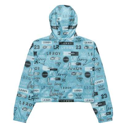 GRAPHITTI cropped hooded windbreaker