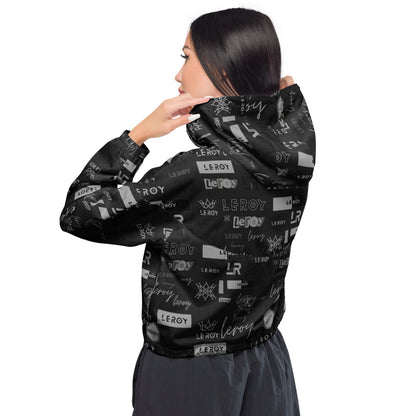 GRAPHITTI cropped hooded windbreaker