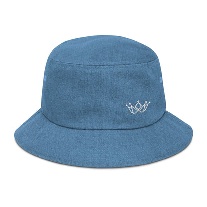 CROWN denim bucket hat